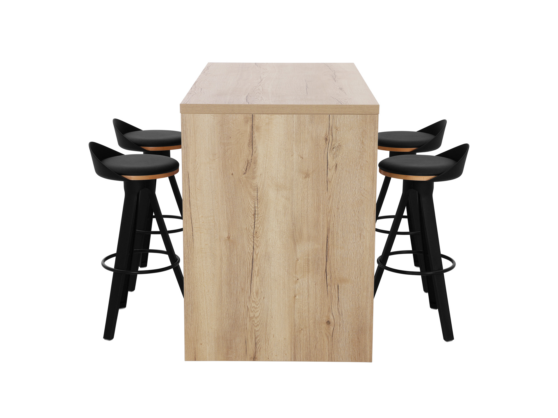 Hoge kantinetafel WOOD 4 personen
