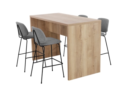 Hoge kantinetafel WOOD 4 personen Hoge kantinetafel WOOD 4 personen