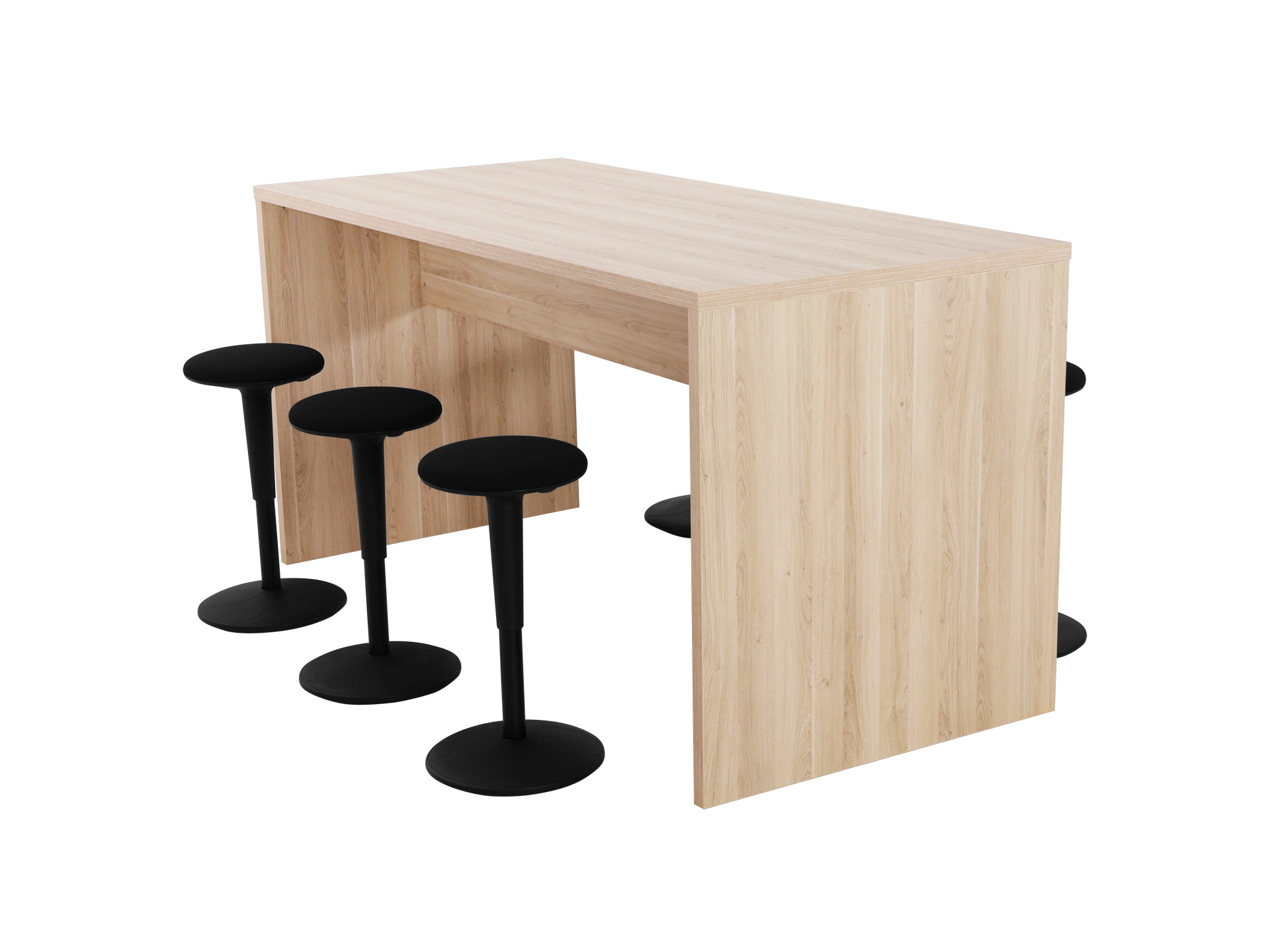 Hoge kantinetafel WOOD 6-8 personen