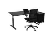 Bureau instelbaar TUBE Compleet Zwart