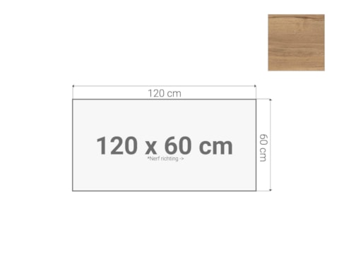 Bureaublad Eiken 120x60 cm Bureaublad Eiken 120x60 cm