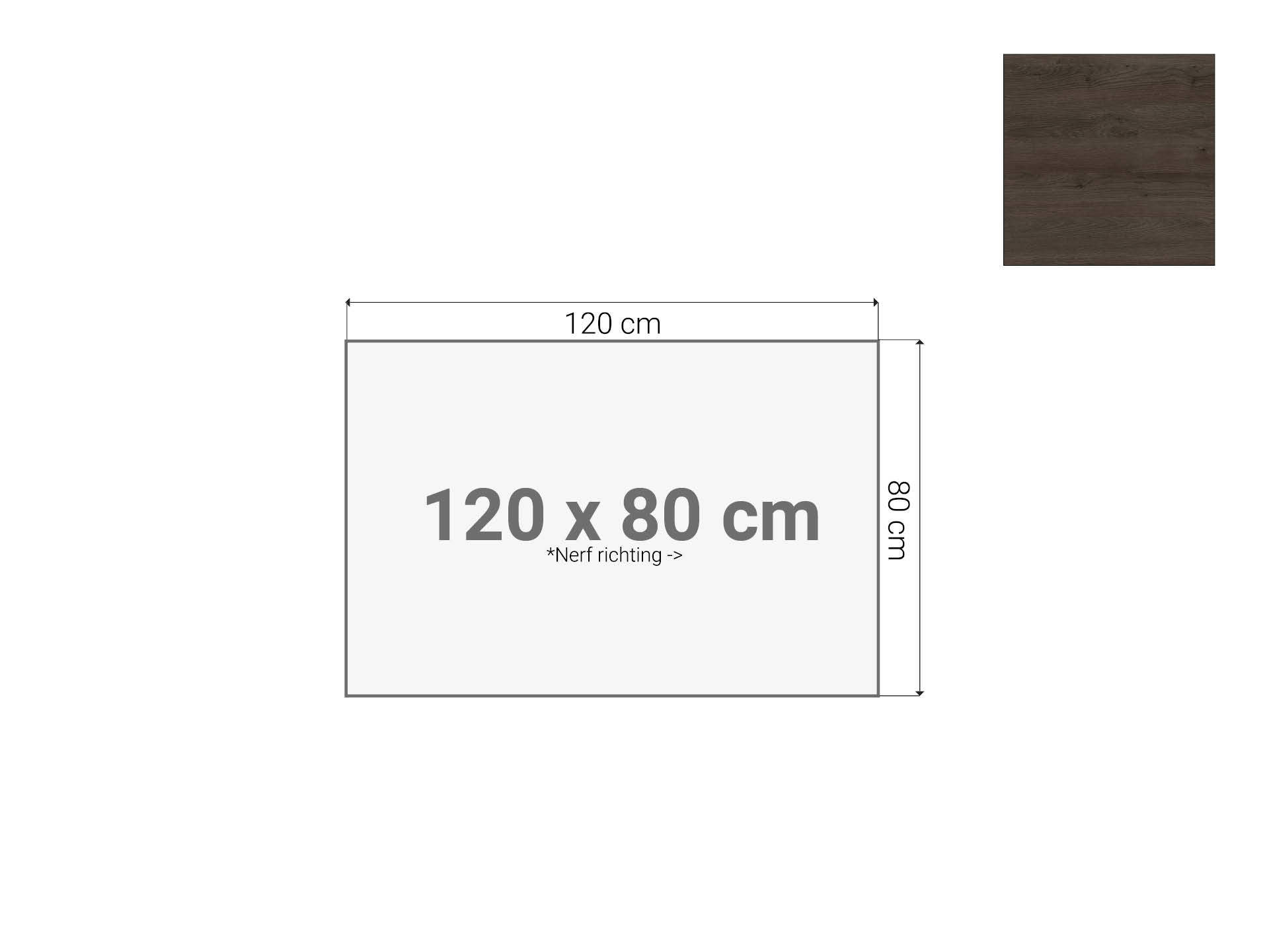 Bureaublad Donker Sepia 120x80 cm