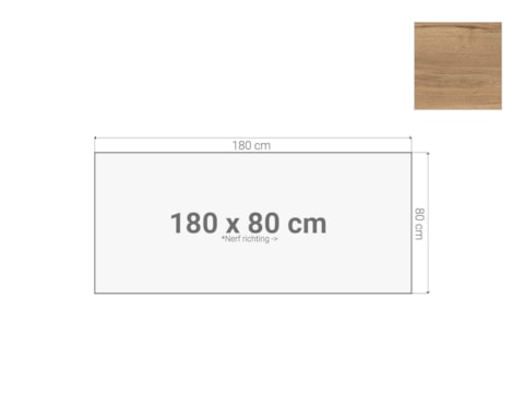 Bureaublad Eiken 180x80 cm Bureaublad Eiken 180x80 cm