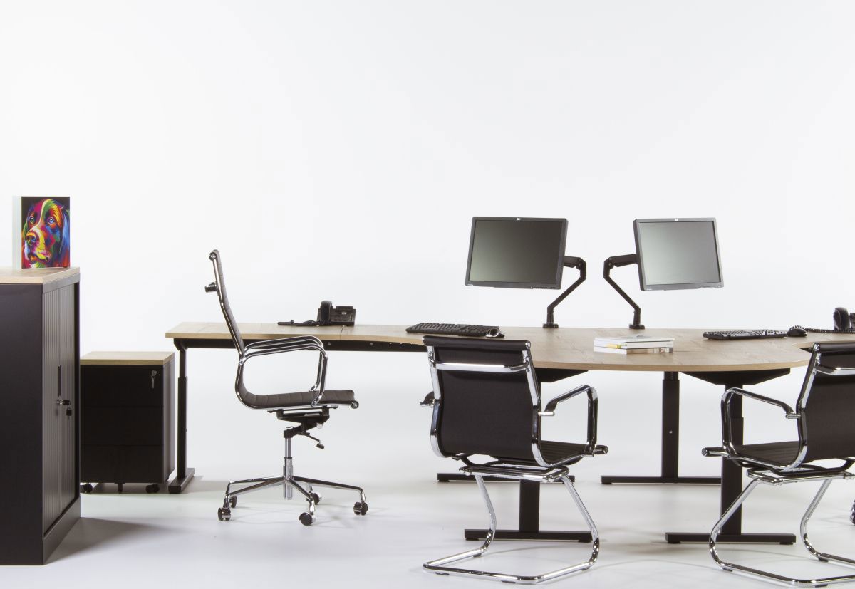 Bureaueiland TUBE met half rond aanzetstuk