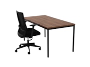 Bureautafel PRIME Zwart Cognac Walnoten