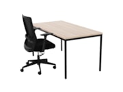 Bureautafel PRIME Zwart Scandinavisch Eiken