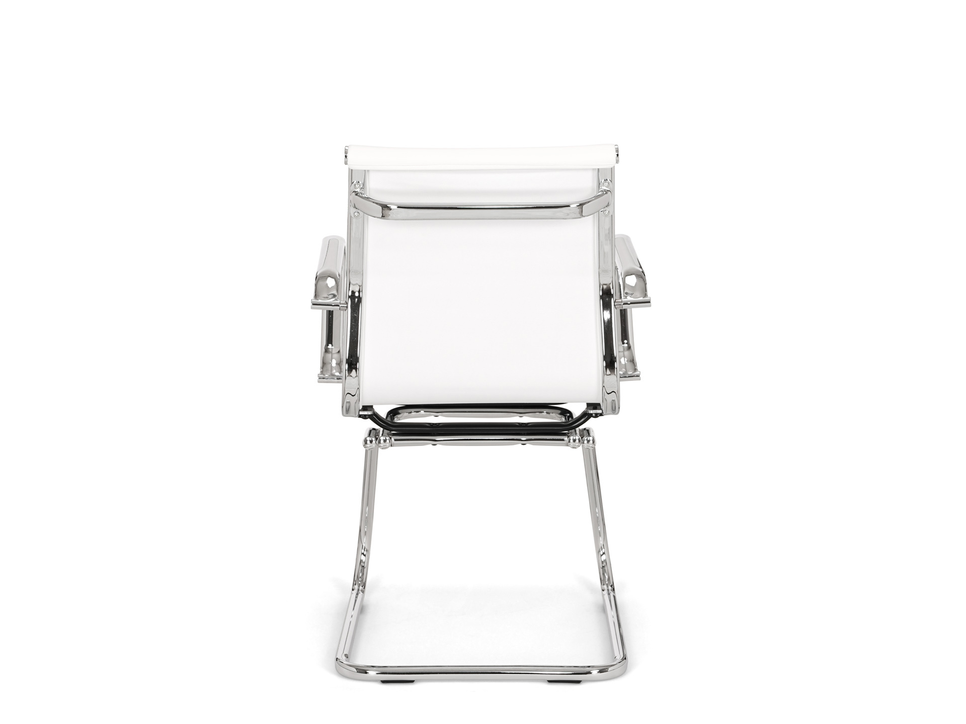 Design stoel Assemblee leder met chroom