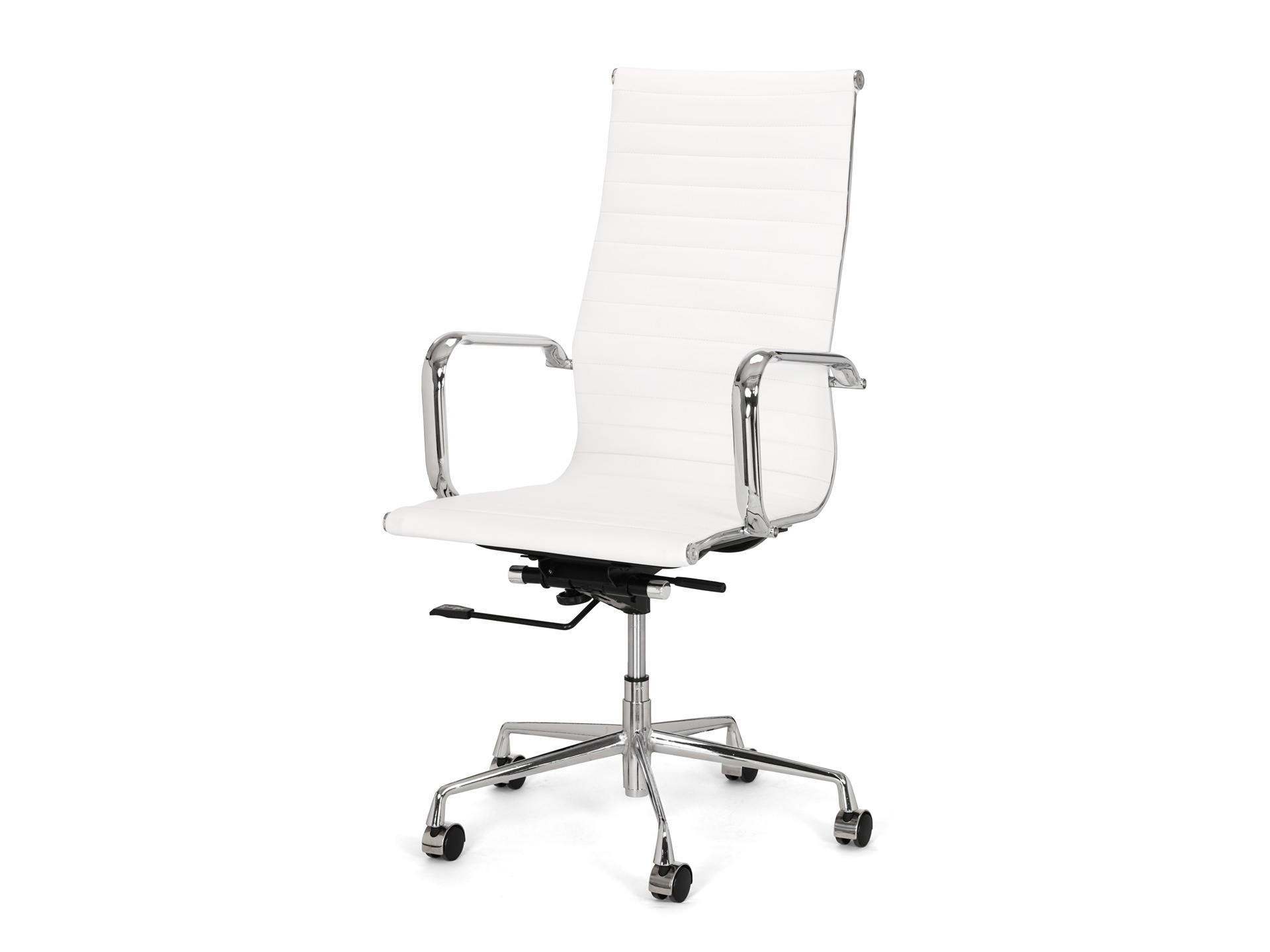 Design vergaderstoel Assemblee verrijdbaar hoge rug