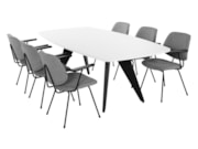 Design vergadertafel Cheak  220x110 cm