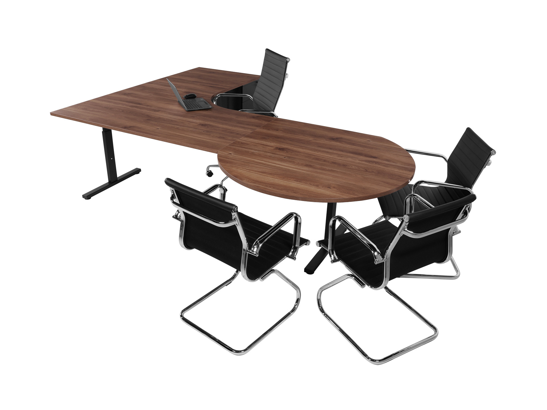 Directie hoekbureau met vergaderstuk TUBE