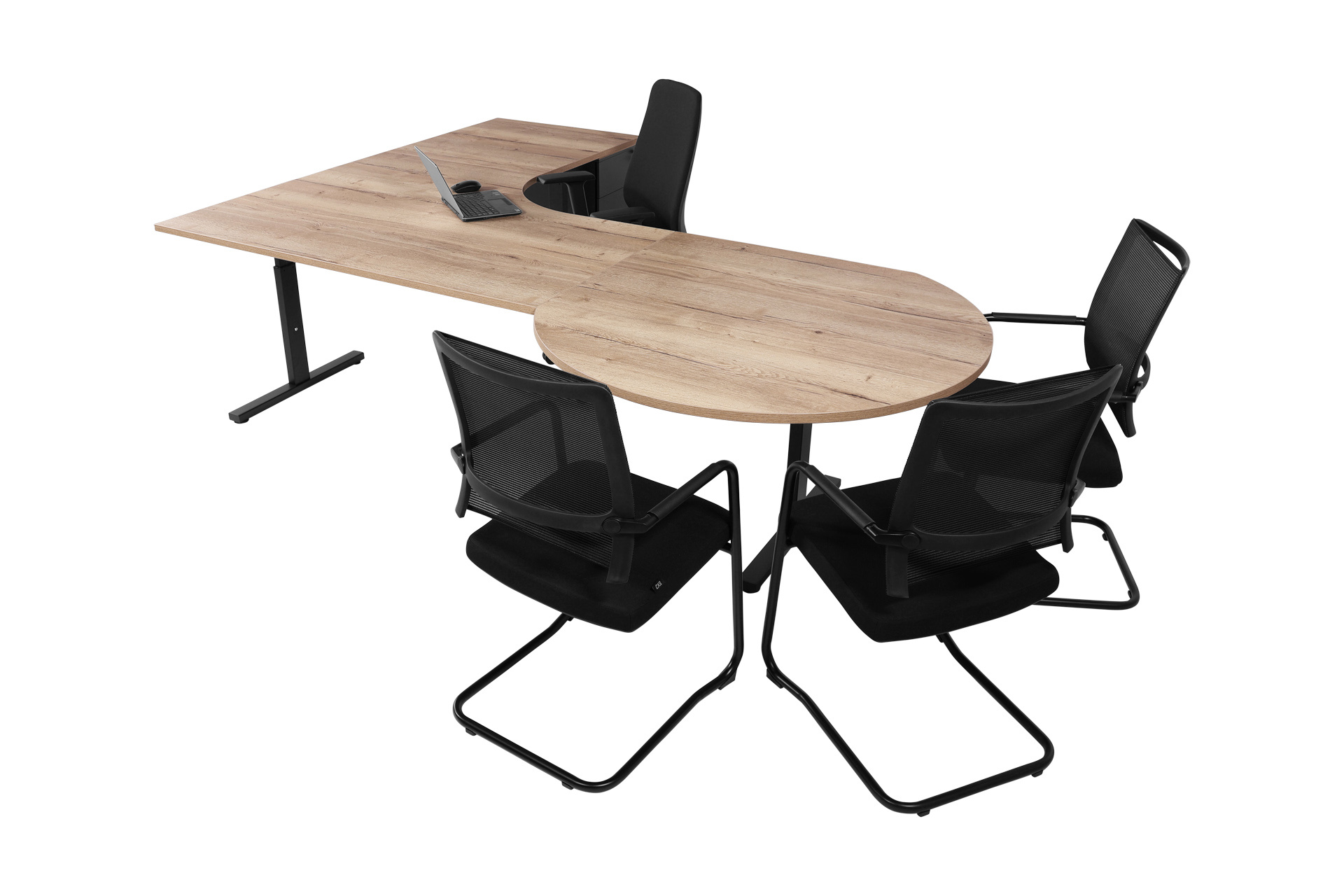 Directie hoekbureau met vergaderstuk TUBE