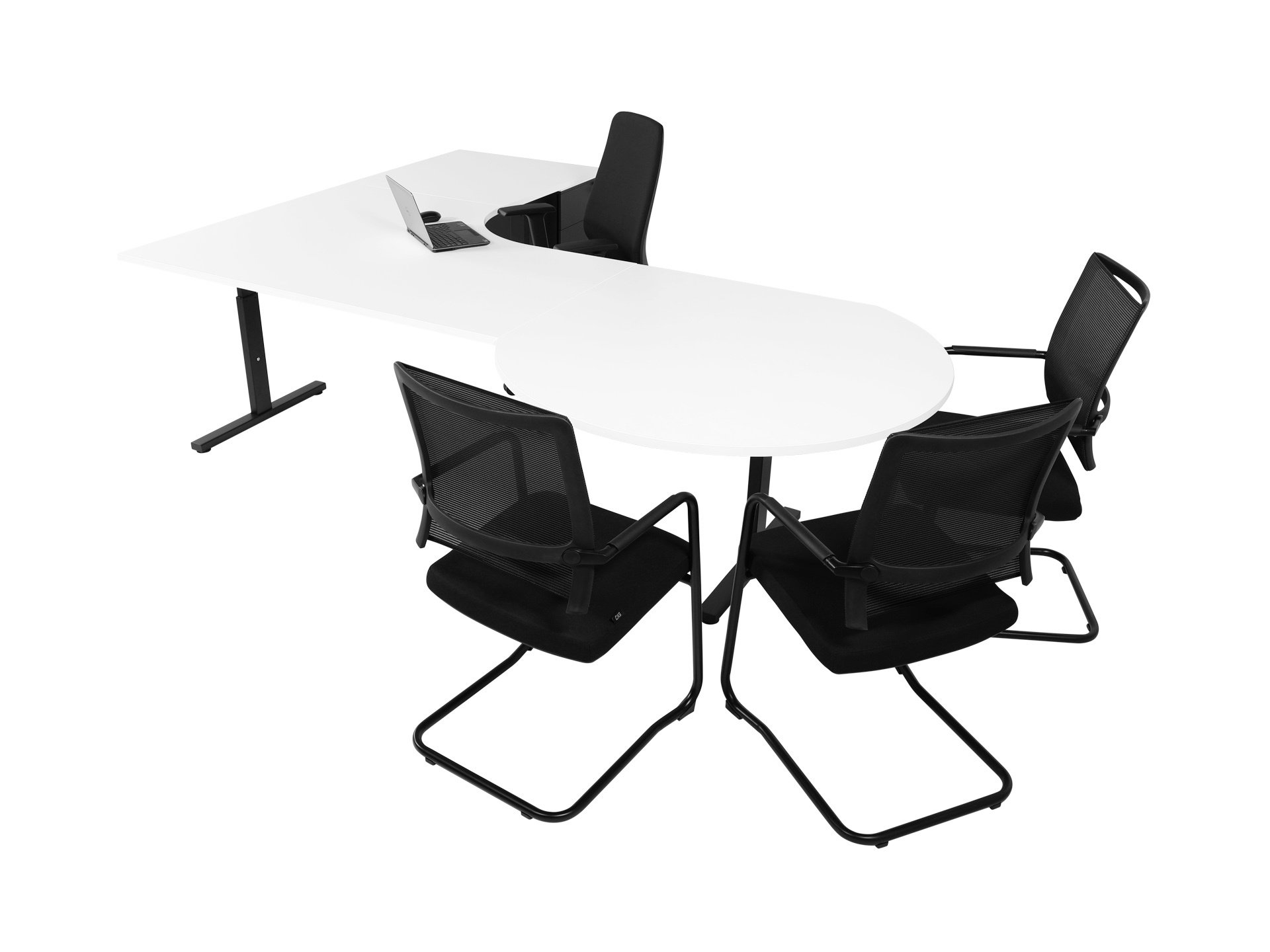 Directie hoekbureau met vergaderstuk TUBE