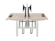 Duo bureau zit-sta elektrisch YOUP07 Wit Scandinavisch Eiken