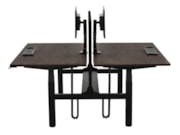 Duo bureau zit-sta elektrisch YOUP07 Zwart Donker sepia