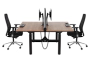 Duo bureau zit-sta slinger BASE06 Zwart Cognac Walnoten