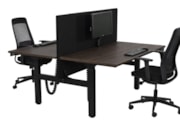 Duo bureau zit-sta slinger BASE06 Zwart Donker sepia