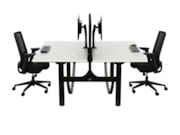 Duo bureau zit-sta slinger BASE06 Zwart Wit