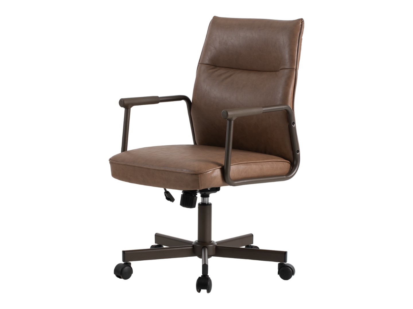 EMZ34 Xavier verrijdbare vergaderstoel Eco Leder draaibaar verstelbaar schommelmechanisme