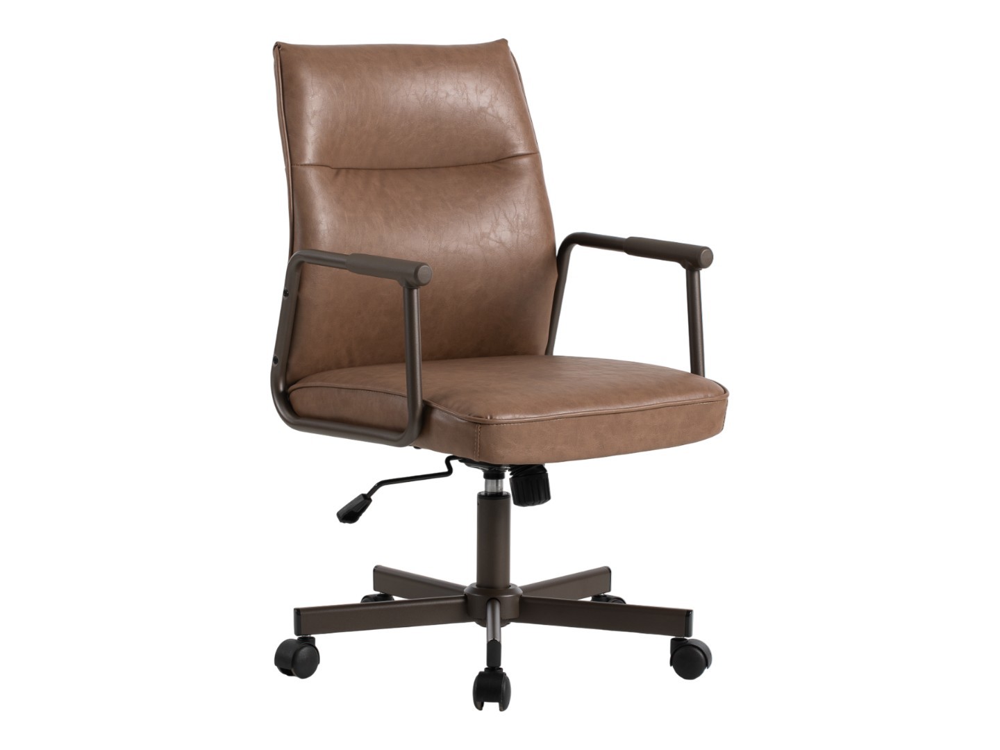 EMZ34 Xavier verrijdbare vergaderstoel Eco Leder – draaibaar, verstelbaar, schommelmechanisme