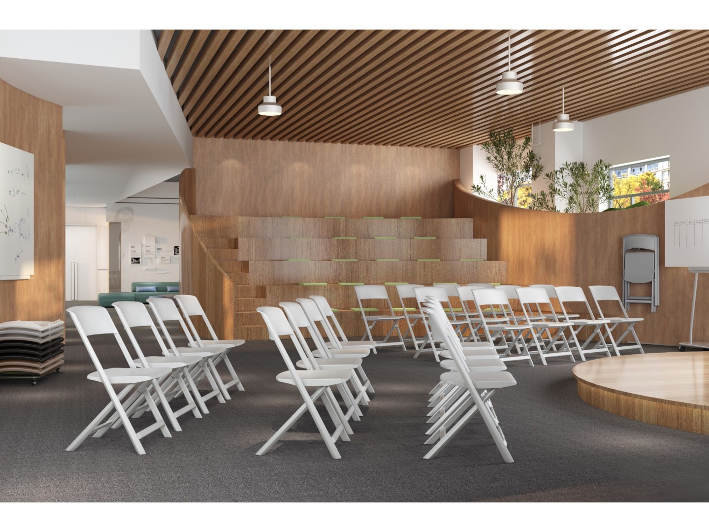 EMZ35 CongresFold Pro klapstoel koppelbaar nestelbaar en inklapbaar projectkwaliteit