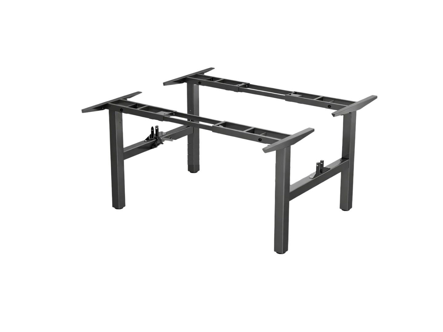 YOUP06 elektrisch zit sta DUO bureauframe met H frame voor project