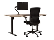 Elektrisch zit-sta bureau BASE01 Zwart Eiken