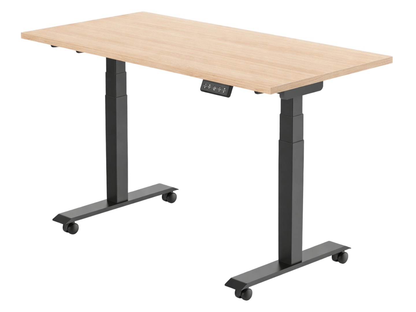 Elektrisch zit-sta bureau BASE03 inklapbaar en verrijdbaar