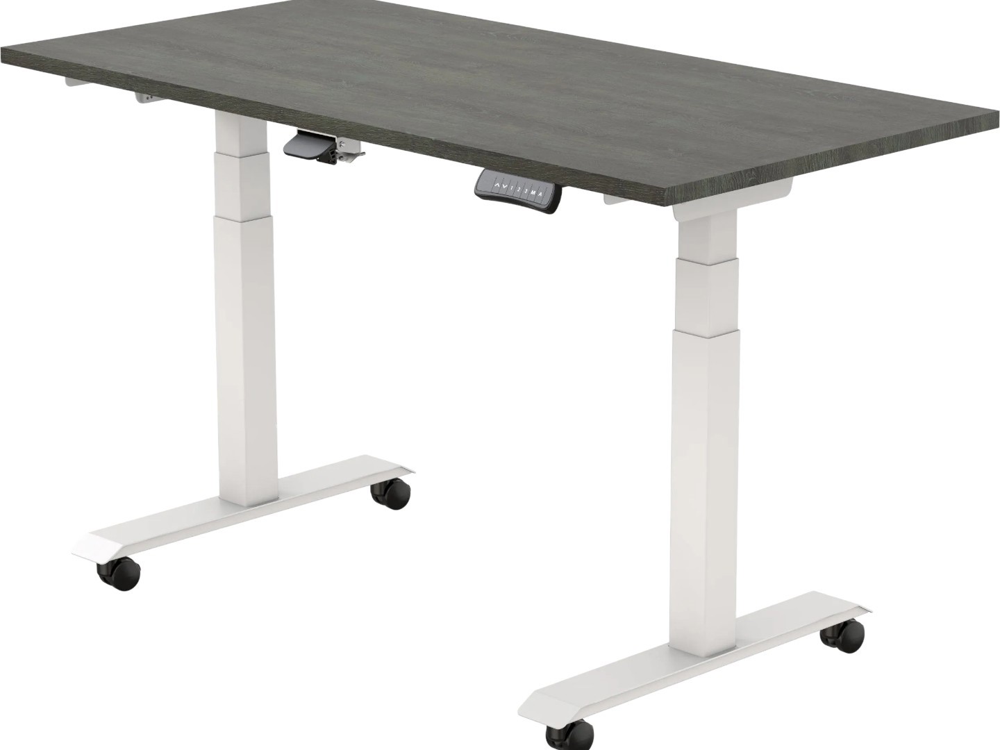 Elektrisch zit-sta bureau BASE03 inklapbaar en verrijdbaar