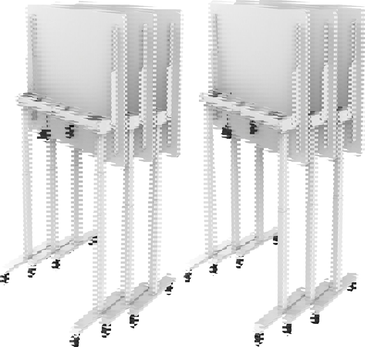 Elektrisch zit-sta bureau BASE03 – inklapbaar en verrijdbaar