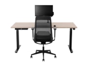 Elektrisch zit sta bureau BASE04 robuust en stabiel hoog laag bureau