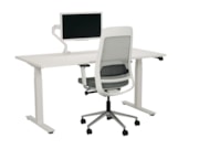 Elektrisch zit-sta bureau met bluetooth app YOUP03 Wit