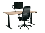 Elektrisch zit-sta bureau met bluetooth app YOUP03 Zwart Eiken Elektrisch zit-sta bureau met bluetooth app YOUP03 Zwart Eiken