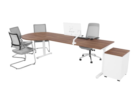 Elektrisch zit-sta bureau met vergaderstuk YOUP11   Elektrisch zit-sta bureau met vergaderstuk YOUP11