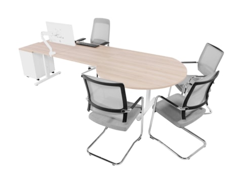 Elektrisch zit-sta bureau met vergaderstuk YOUP11   Elektrisch zit-sta bureau met vergaderstuk YOUP11