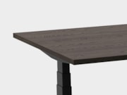 Elektrisch zit-sta bureau met vergaderstuk YOUP11 Zwart Donker sepia