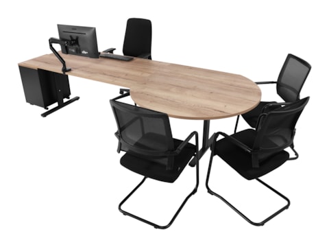 Elektrisch zit-sta bureau met vergaderstuk YOUP11 Elektrisch zit-sta bureau met vergaderstuk YOUP11