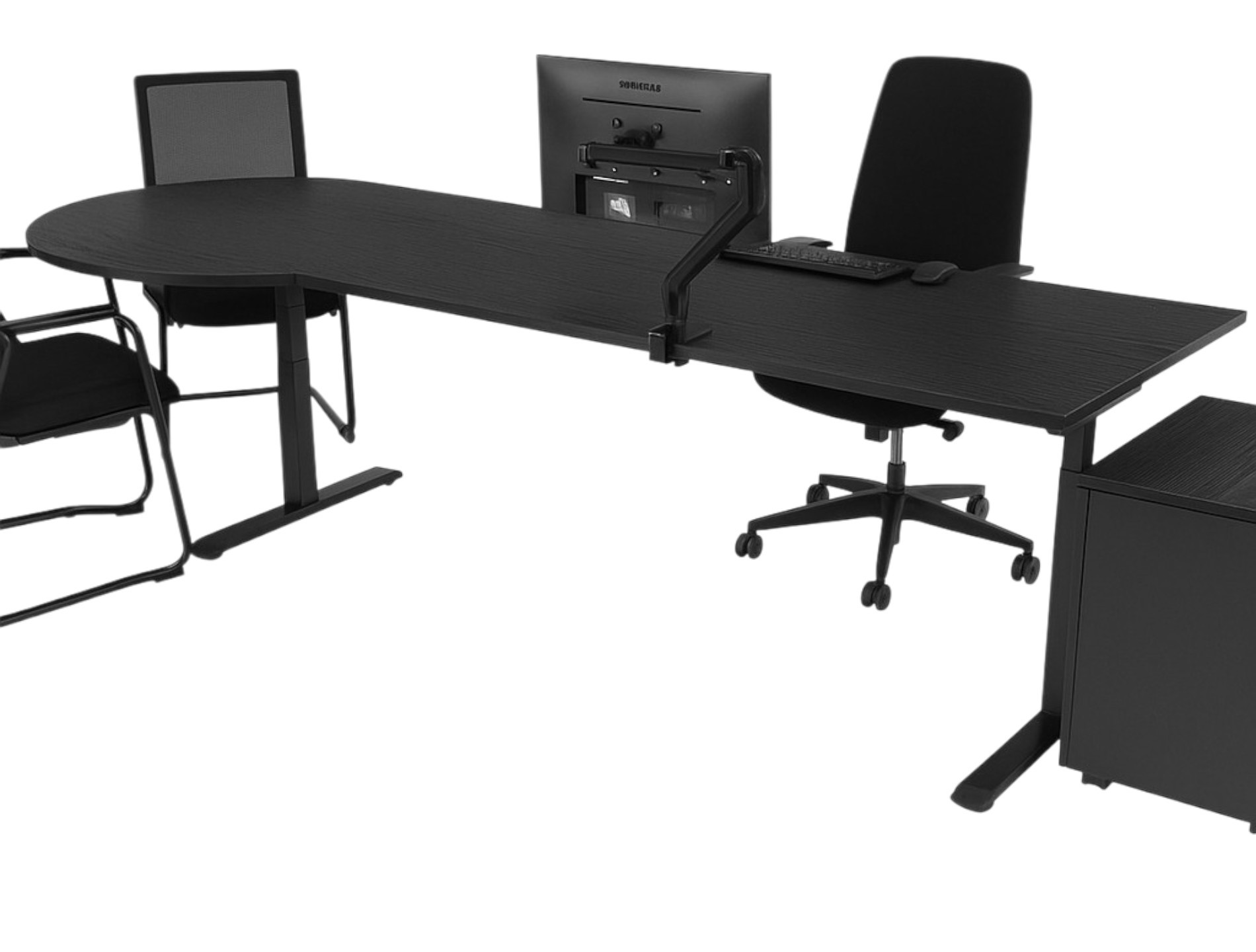 Elektrisch zit-sta bureau met vergaderstuk YOUP11