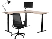 Elektrisch zit-sta hoekbureau BASE05 - robuust en stabiel hoog-laag hoekbureau