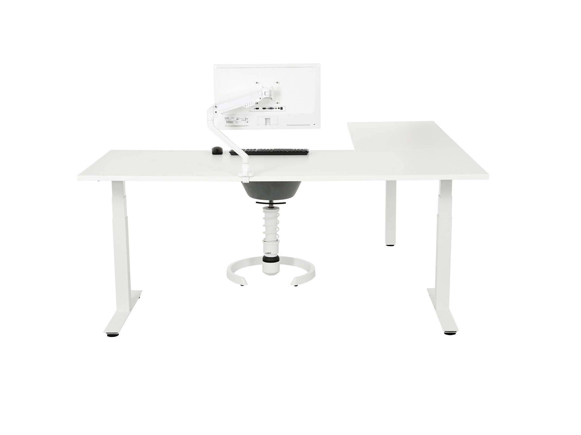 Elektrisch zit-sta hoekbureau recht YOUP04 