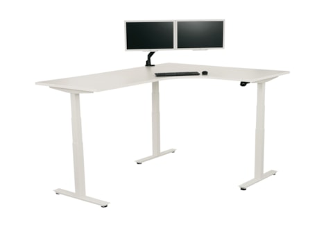 Elektrisch zit-sta hoekbureau rond YOUP05  Elektrisch zit-sta hoekbureau rond YOUP05