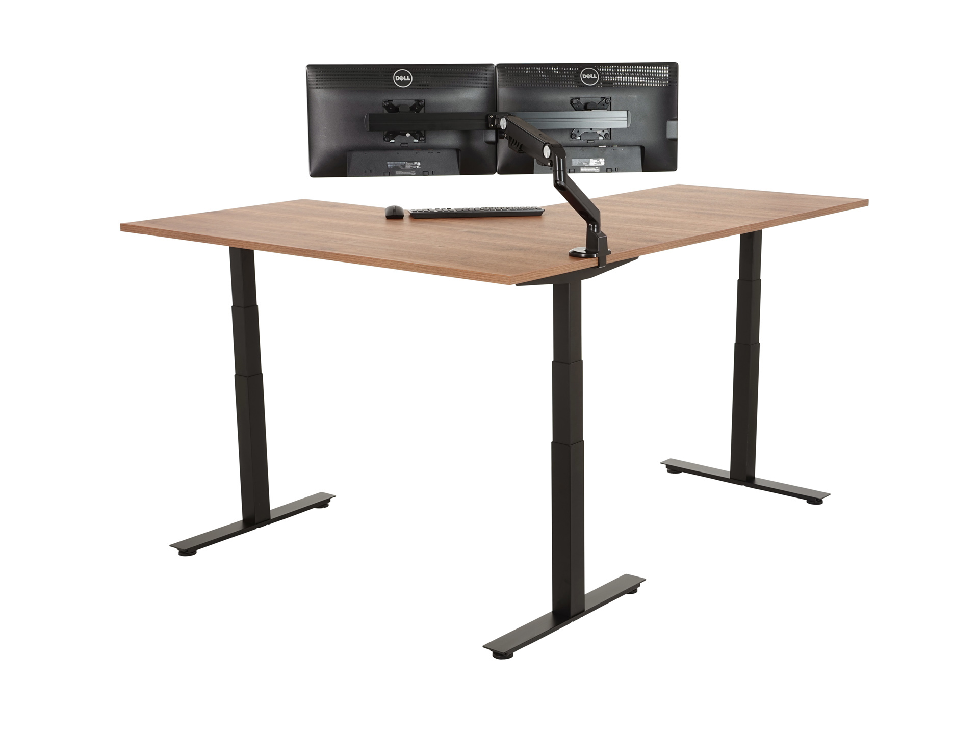 Elektrisch zit-sta hoekbureau rond YOUP05 