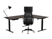 Elektrisch zit-sta hoekbureau rond YOUP05 