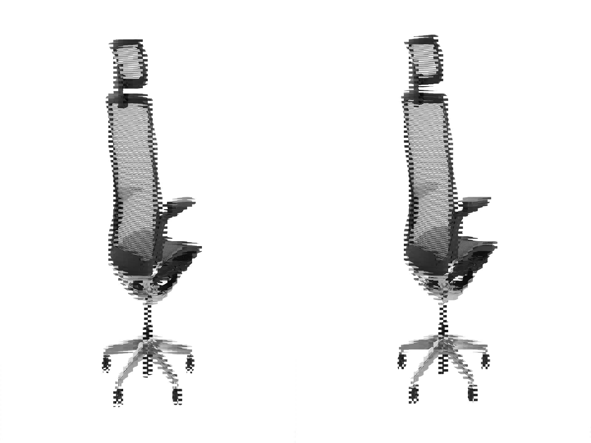 Ergonomische netbespannen bureaustoel Stripes Van Cas met Neksteun