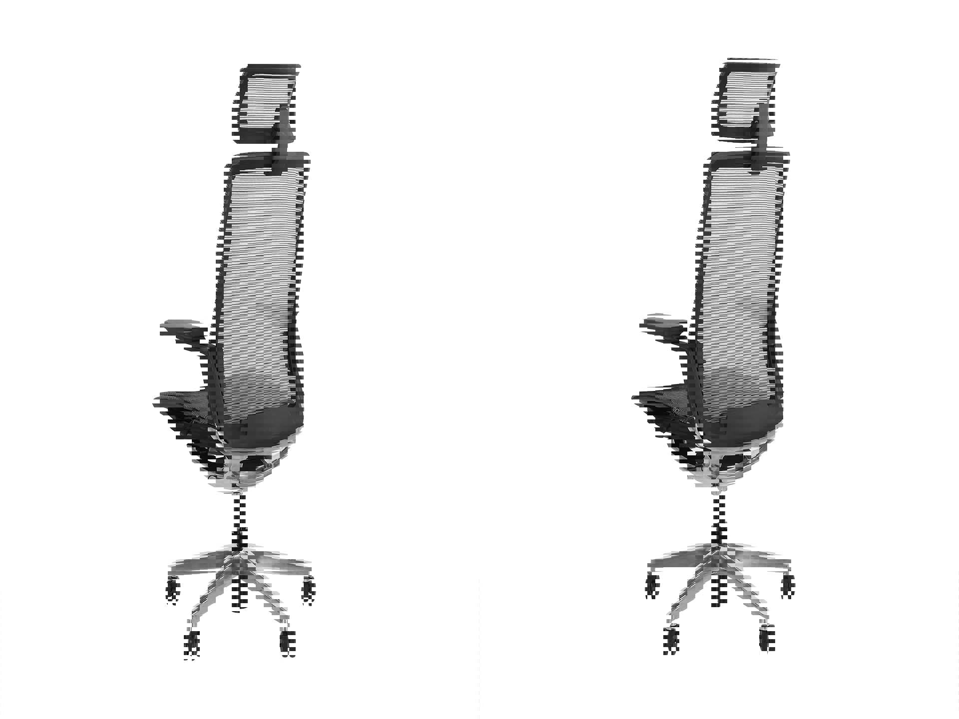 Ergonomische netbespannen bureaustoel Stripes Van Cas met Neksteun