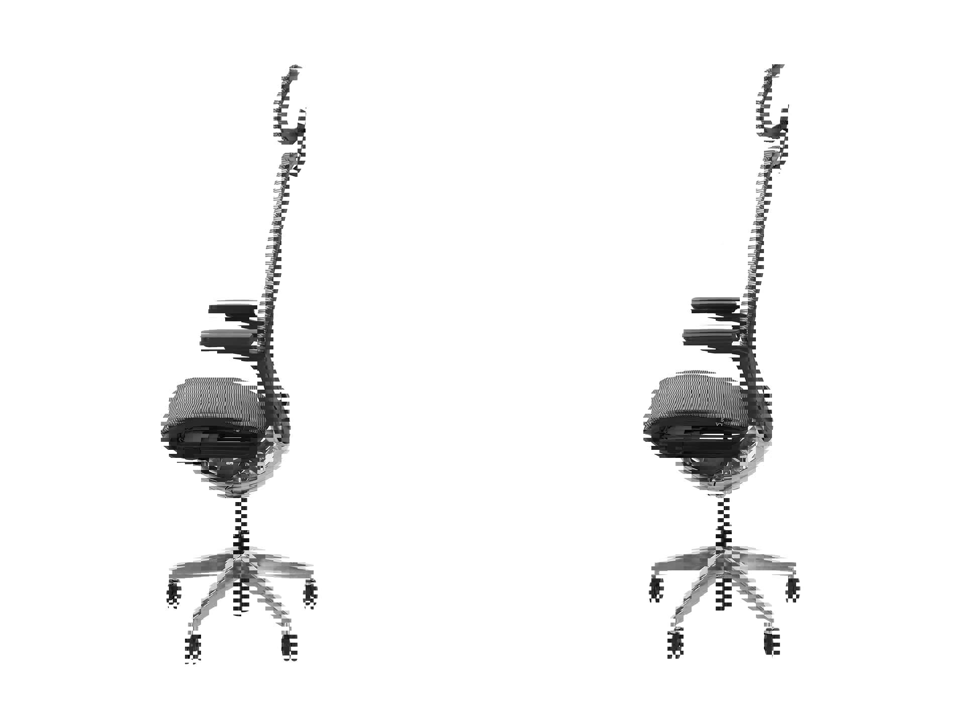 Ergonomische netbespannen bureaustoel Stripes Van Cas met Neksteun