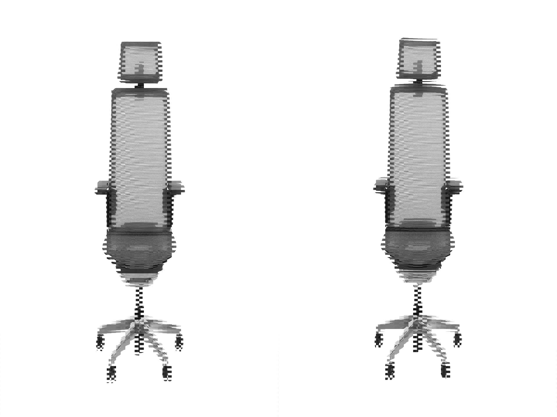 Ergonomische netbespannen bureaustoel Stripes Van Cas met Neksteun