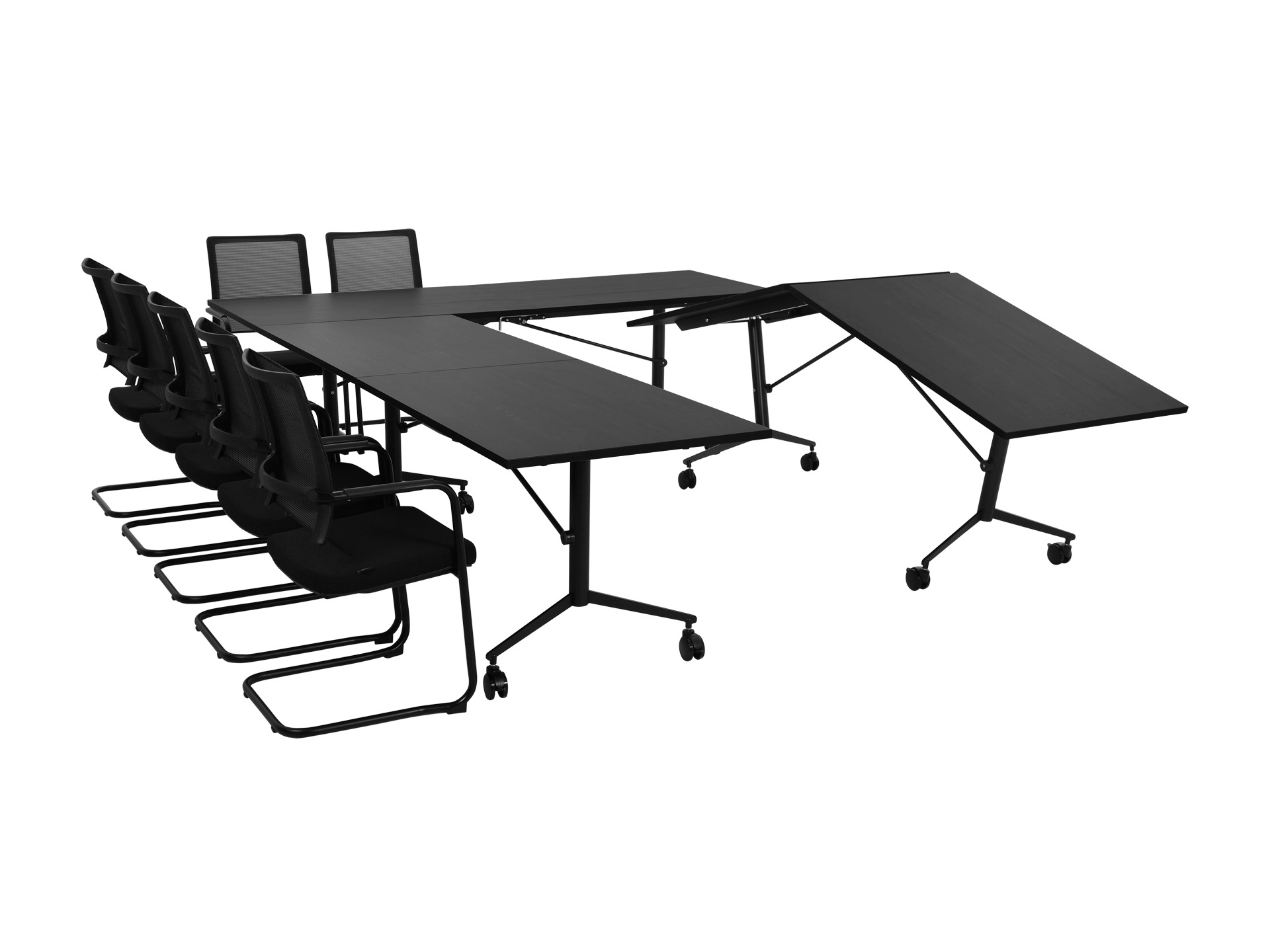 Grote inklapbare vergadertafel klaptafel Fold verrijdbaar