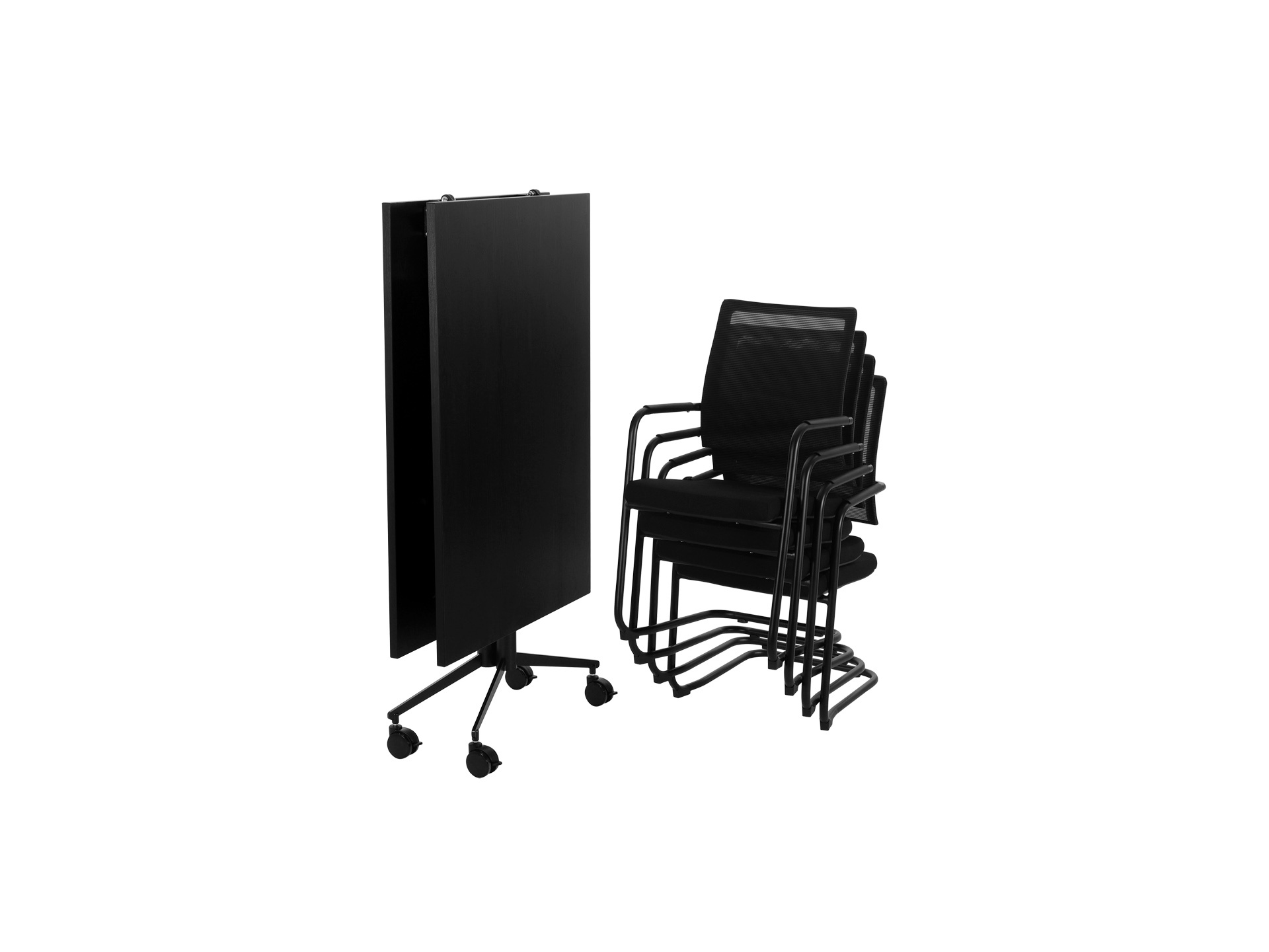 Grote inklapbare vergadertafel klaptafel Fold verrijdbaar