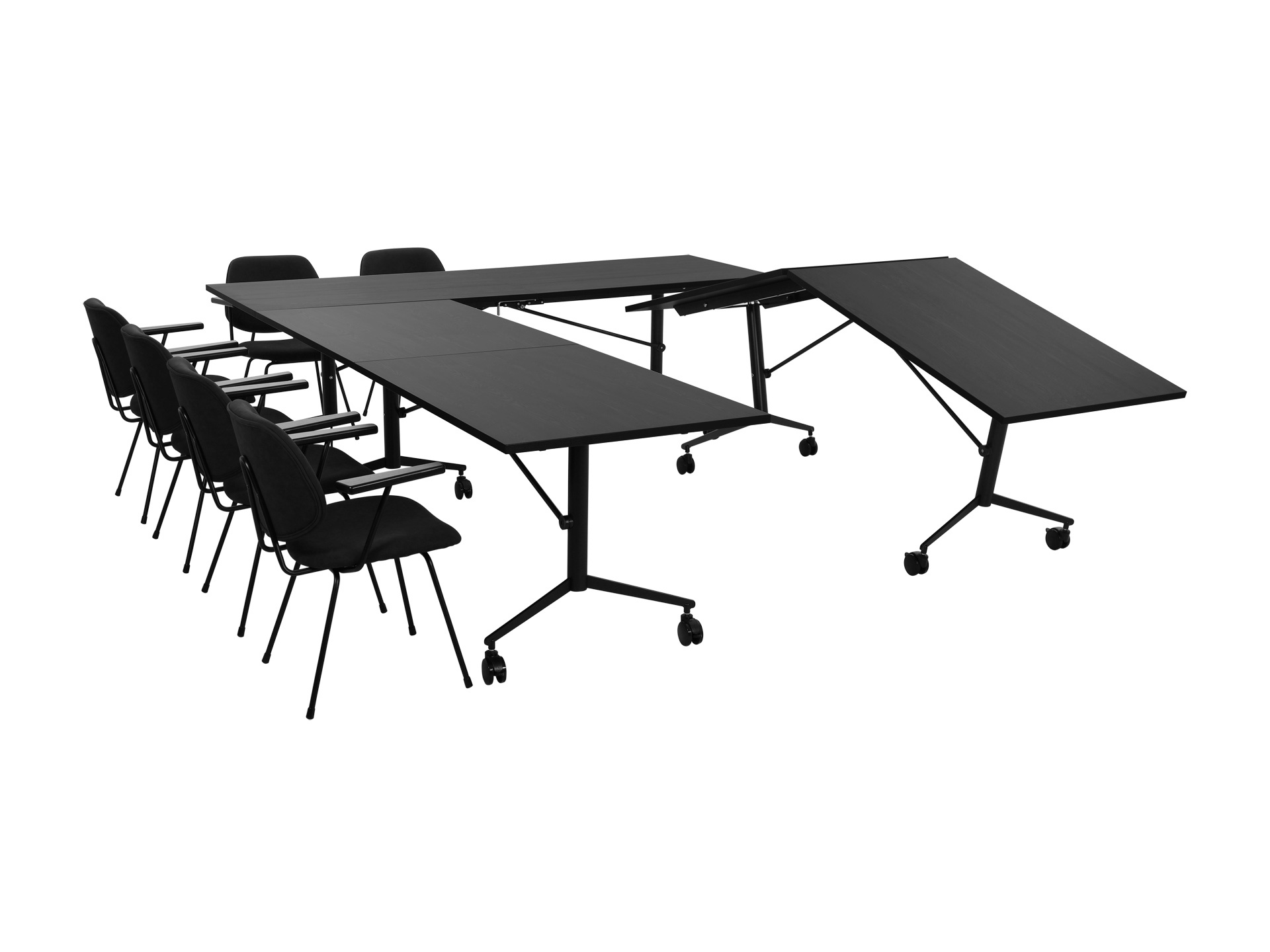 Grote inklapbare vergadertafel klaptafel Fold verrijdbaar