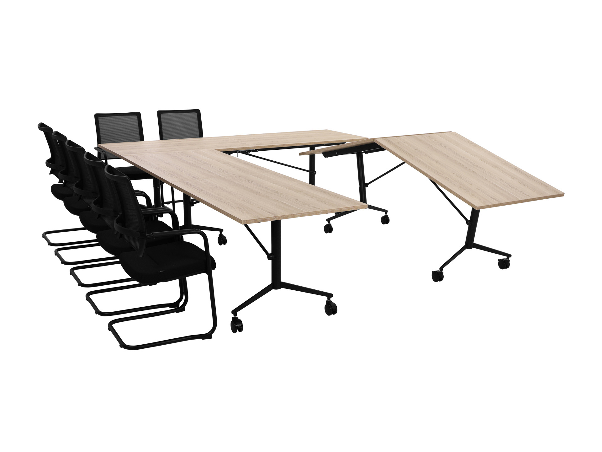 Grote inklapbare vergadertafel klaptafel Fold verrijdbaar